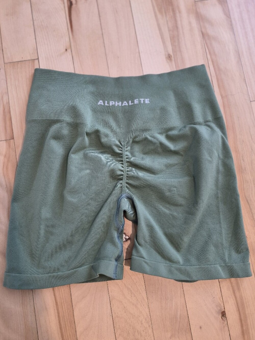 Alphalete Olive Green Athletic Bike Shorts